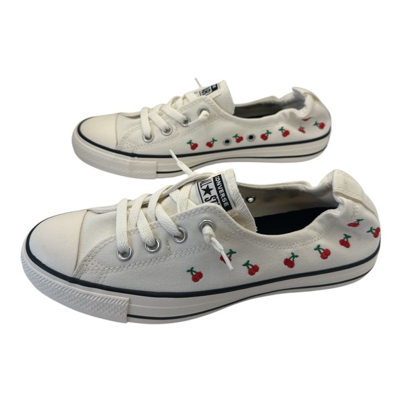 Converse Women's Shoreline SlipOn Sneakers Embroidered Cherries Casual Shoes 9.5 - Picture 4 of 8